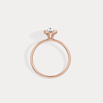 1CT Oval Cut Lab - Grown Diamond Bezel Engagement Ring in 14K Gold/Platinum - Rings