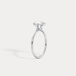 1CT Oval Cut Lab - Grown Diamond Bezel Engagement Ring in 14K Gold/Platinum - Rings