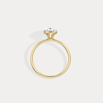 1CT Oval Cut Lab - Grown Diamond Bezel Engagement Ring in 14K Gold/Platinum - Rings