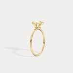 1CT Oval Cut Lab - Grown Diamond Bezel Engagement Ring in 14K Gold/Platinum - Rings