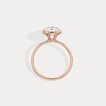 2CT Oval Cut Lab - Grown Diamond Bezel Engagement Ring in 14K Gold/Platinum - Rings