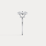 3CT Oval Cut Lab - Grown Diamond Bezel Engagement Ring in 14K Gold/Platinum - Rings