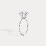 3CT Oval Cut Lab - Grown Diamond Bezel Engagement Ring in 14K Gold/Platinum - Rings