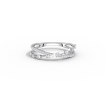 14K Solid Gold Crisscross Lab - Grown Diamond Ring - Rings