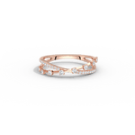 14K Solid Gold Crisscross Lab - Grown Diamond Ring - Rings