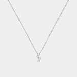 14K Gold/Platinum Bubble Necklace Bezel Set with Four Lab - Grown Diamonds - Necklaces