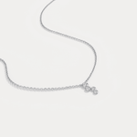 14K Gold/Platinum Bubble Necklace Bezel Set with Four Lab - Grown Diamonds - Necklaces