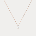 14K Gold/Platinum Bubble Necklace Bezel Set with Four Lab - Grown Diamonds - Necklaces
