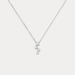 14K Gold/Platinum Bubble Necklace Bezel Set with Four Lab - Grown Diamonds - Necklaces