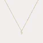 14K Gold/Platinum Bubble Necklace Bezel Set with Four Lab - Grown Diamonds - Necklaces
