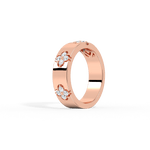 Lab Created Diamond Four - leaf Clover Ring in 14K Solid Gold - Rings