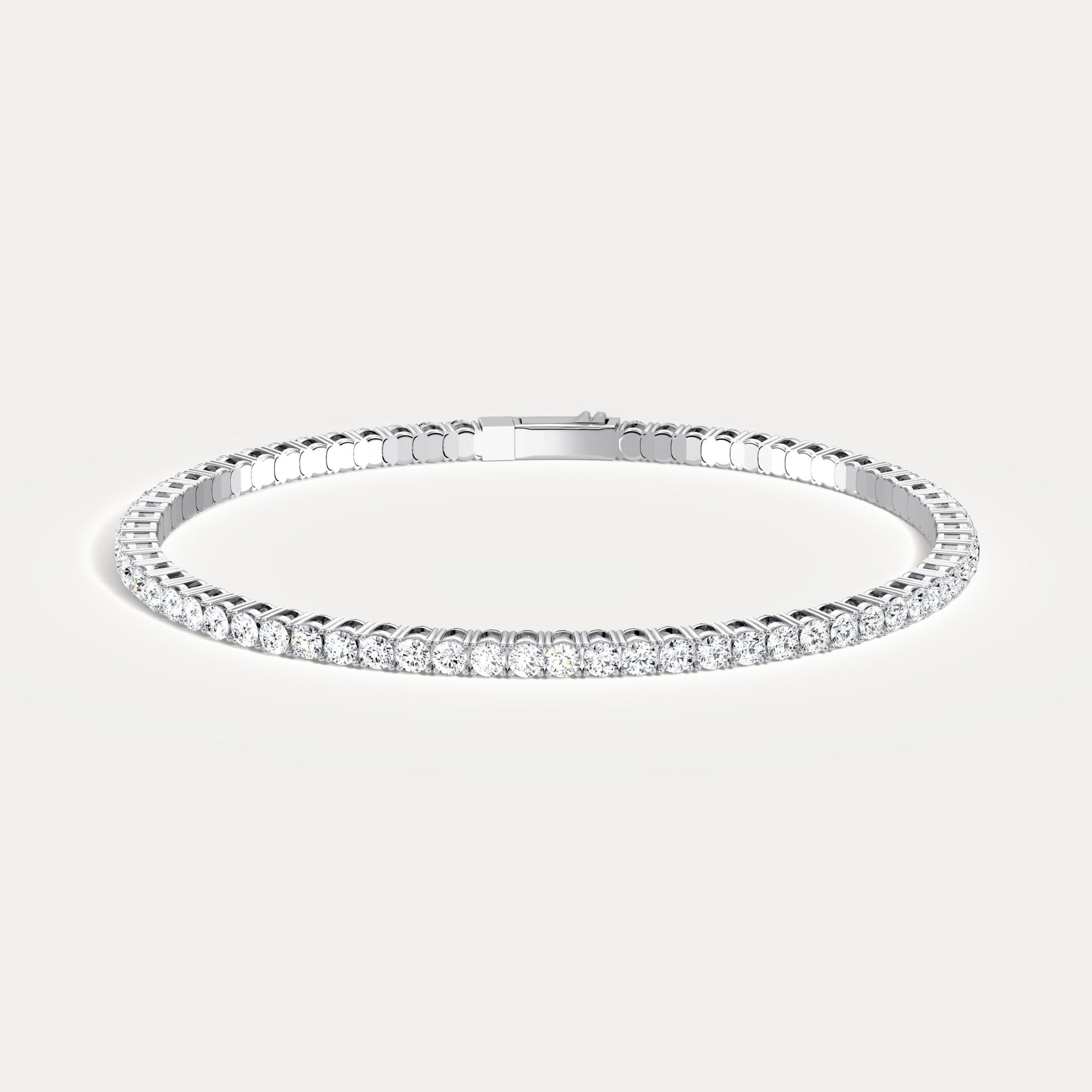 925 Sterling Silver Moissanite Flexible Bangle Bracelet - Bracelets
