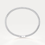 925 Sterling Silver Moissanite Flexible Bangle Bracelet - Bracelets