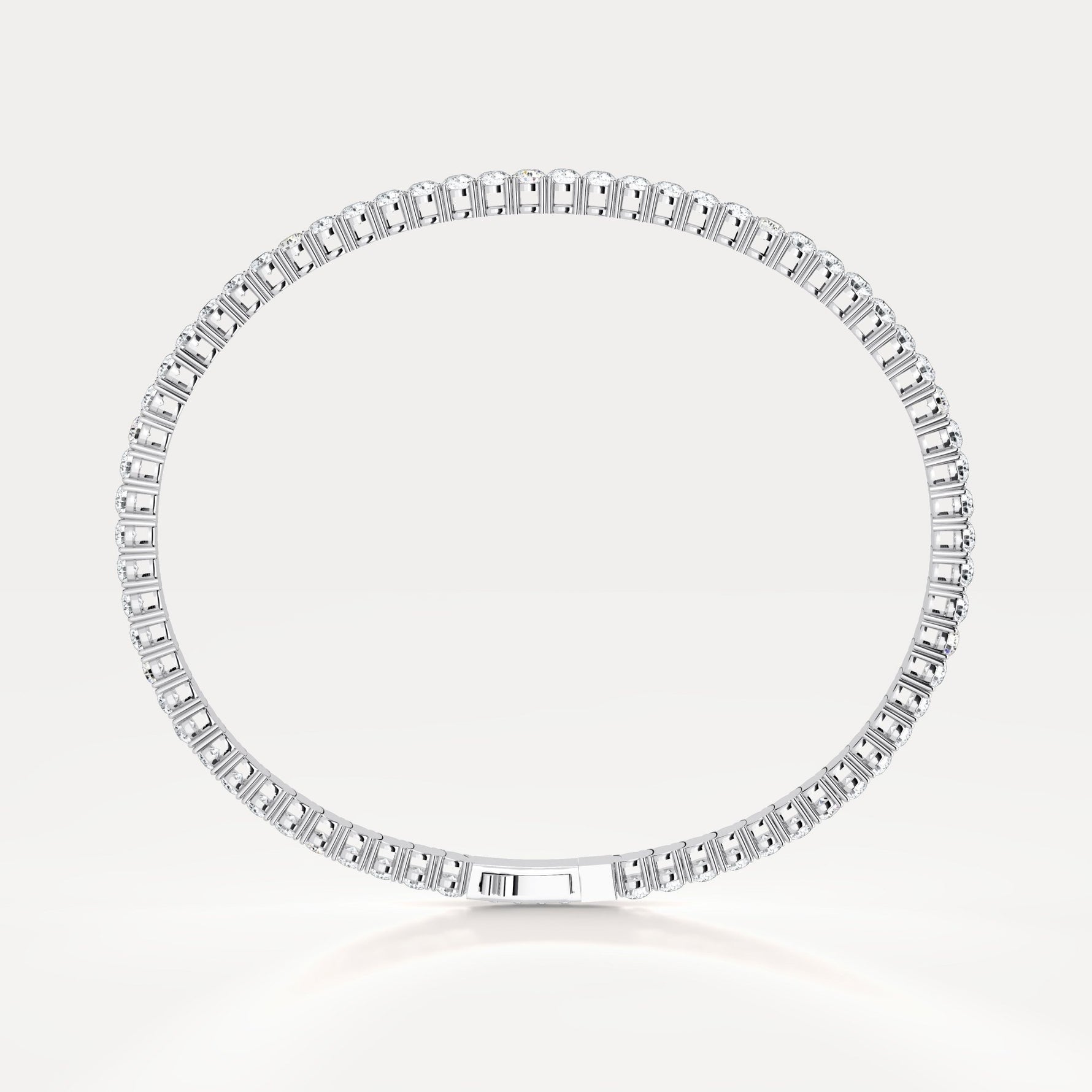 925 Sterling Silver Moissanite Flexible Bangle Bracelet - Bracelets
