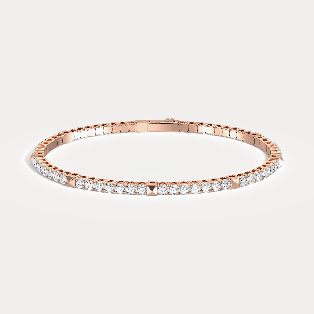 4.73CTW Lab - grown Diamond Flexible Bangle Bracelets in 14K Solid Gold - Bracelets