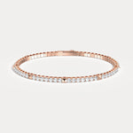 4.73CTW Lab - grown Diamond Flexible Bangle Bracelets in 14K Solid Gold - Bracelets