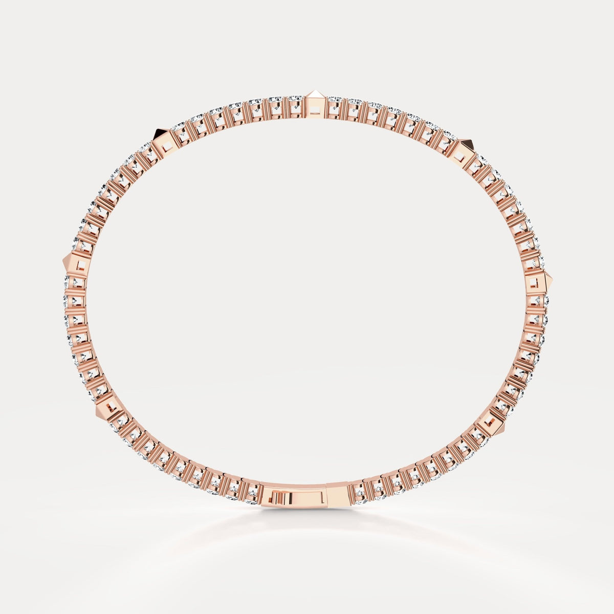 4.73CTW Lab - grown Diamond Flexible Bangle Bracelets in 14K Solid Gold - Bracelets