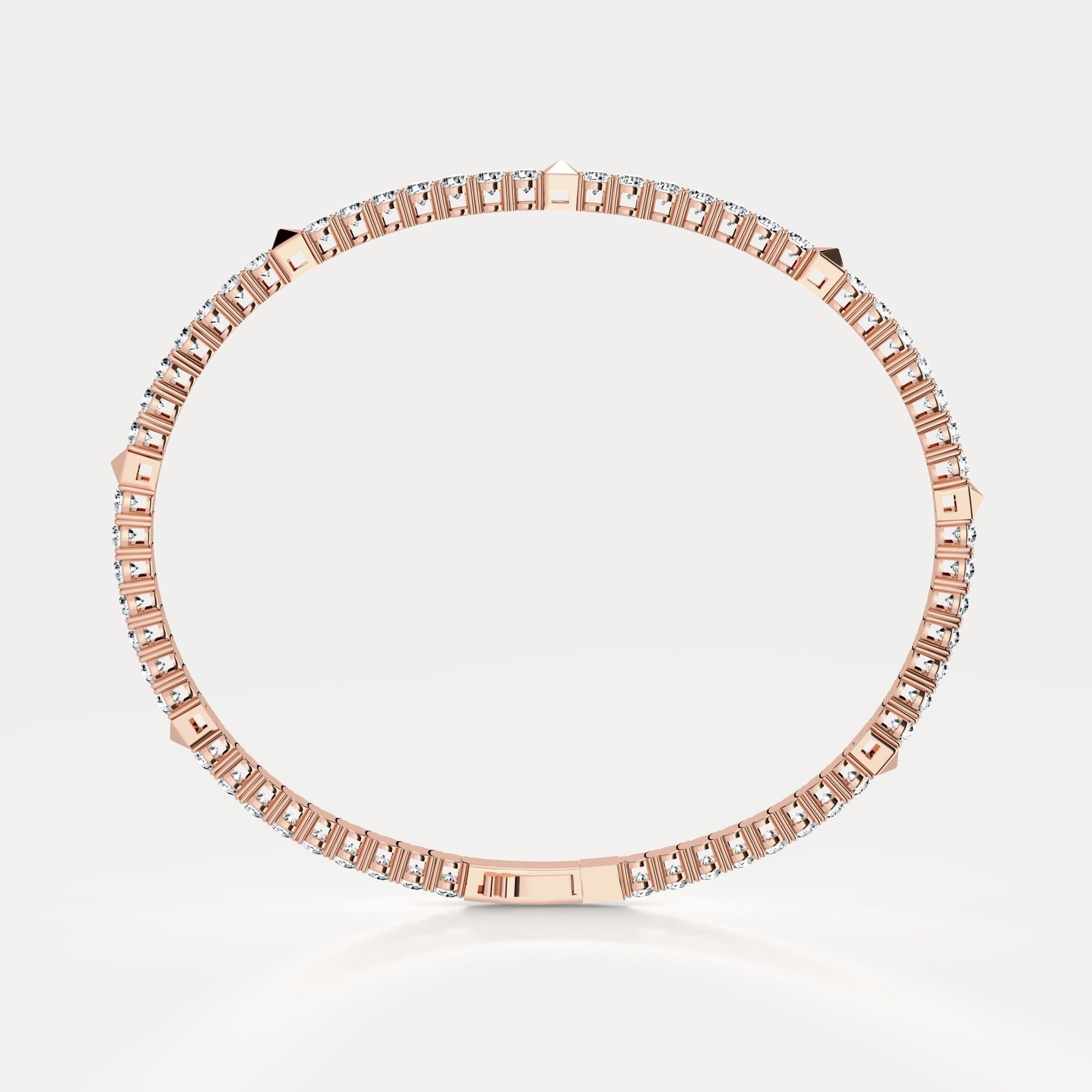 4.73CTW Lab - grown Diamond Flexible Bangle Bracelets in 14K Solid Gold - Bracelets
