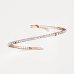 4.73CTW Lab - grown Diamond Flexible Bangle Bracelets in 14K Solid Gold - Bracelets