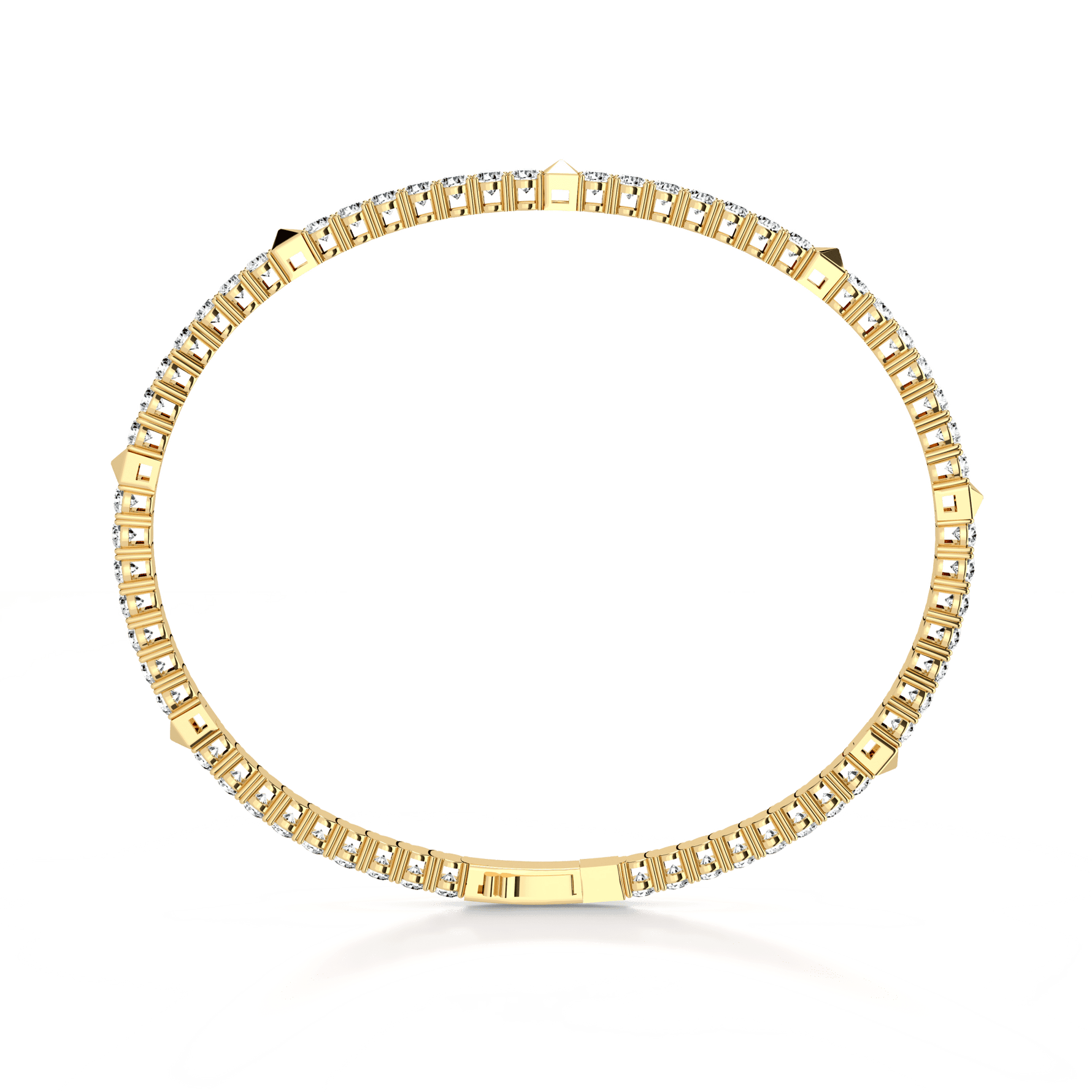 4.30CTW DEW Moissanite Flexible Tennis Bracelets - 