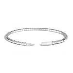 2.4CTW DEW Moissanite Cube Ice Flex Tennis Bracelet in Sterling Silver - Bracelets