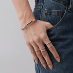 2.4CTW DEW Moissanite Cube Ice Flex Tennis Bracelet in Sterling Silver - Bracelets