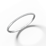 2.4CTW DEW Moissanite Ice Cube Flex Tennis Bracelet in Sterling Silver - Bracelets