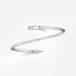 2.4CTW Lab - grown Diamond Ice Cube Flexible Bangle Bracelet In 925 Sterling Silver - Bracelets