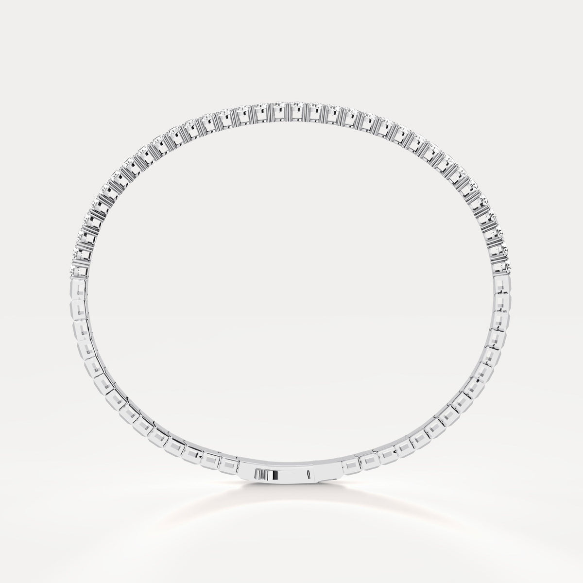 2.4CTW Lab - grown Diamond Ice Cube Flexible Bangle Bracelet In 925 Sterling Silver - Bracelets