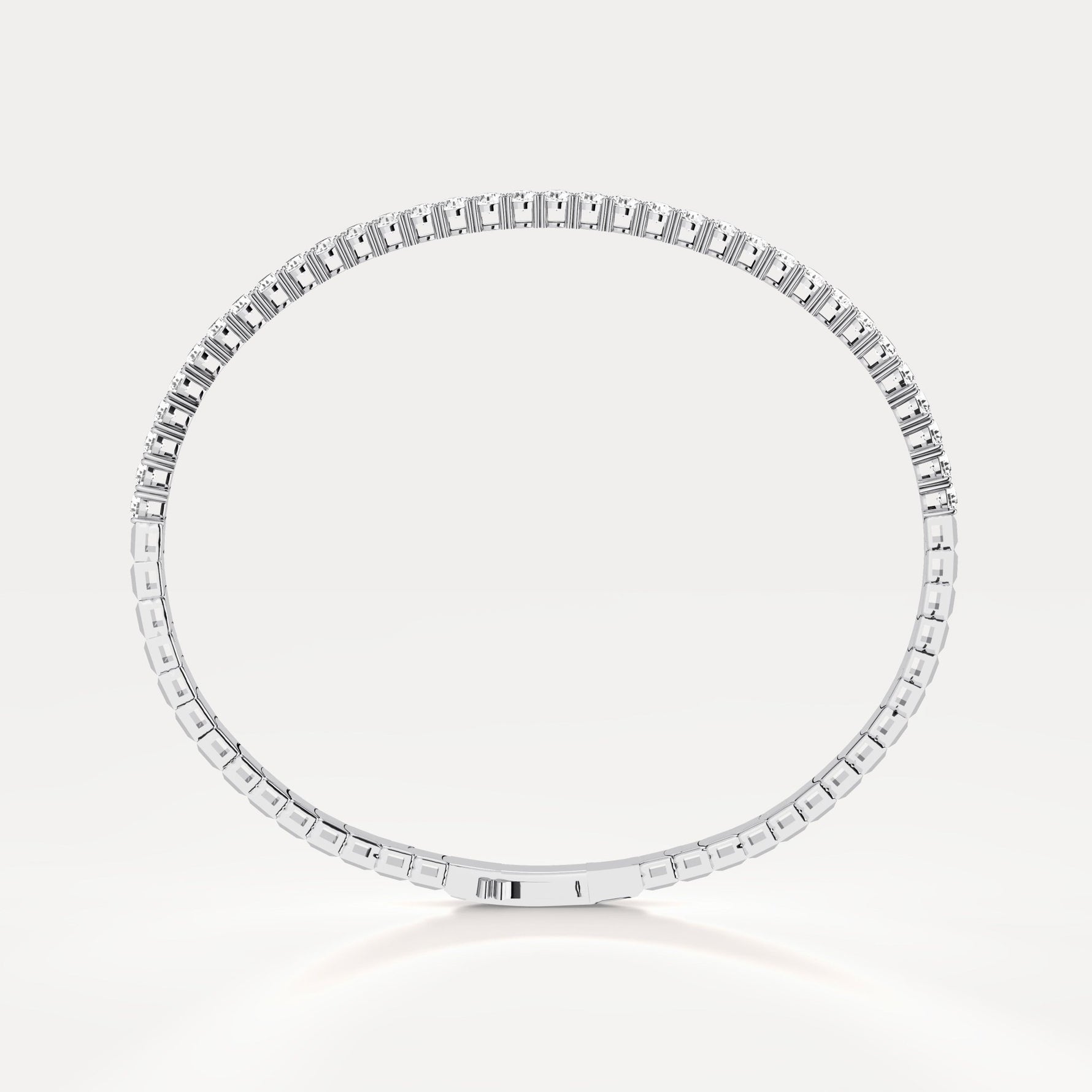 2.4CTW Lab - grown Diamond Ice Cube Flexible Bangle Bracelet In 925 Sterling Silver - Bracelets