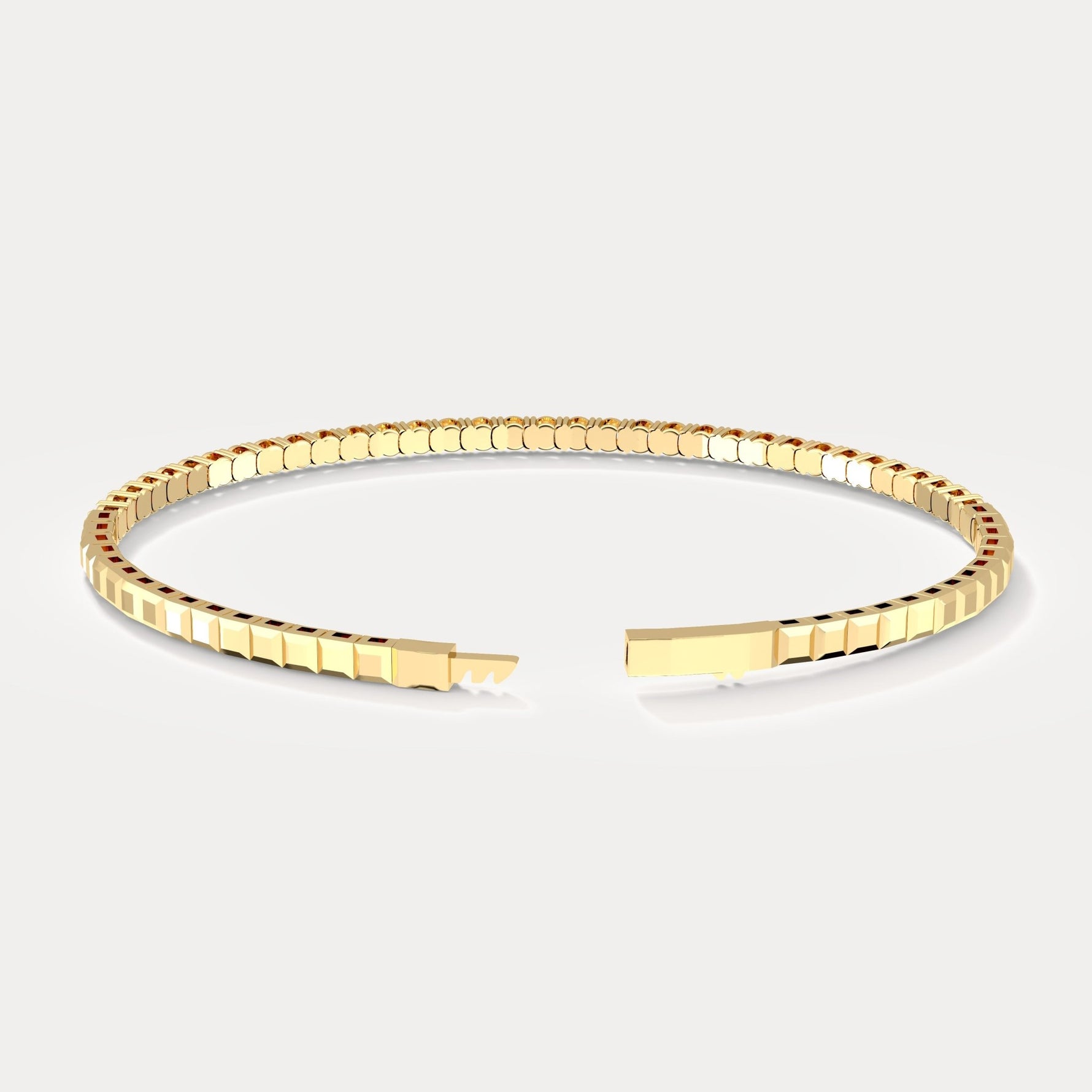2.4CTW Lab - grown Diamond Ice Cube Flexible Bracelet In 14K Solid Gold - Bracelets