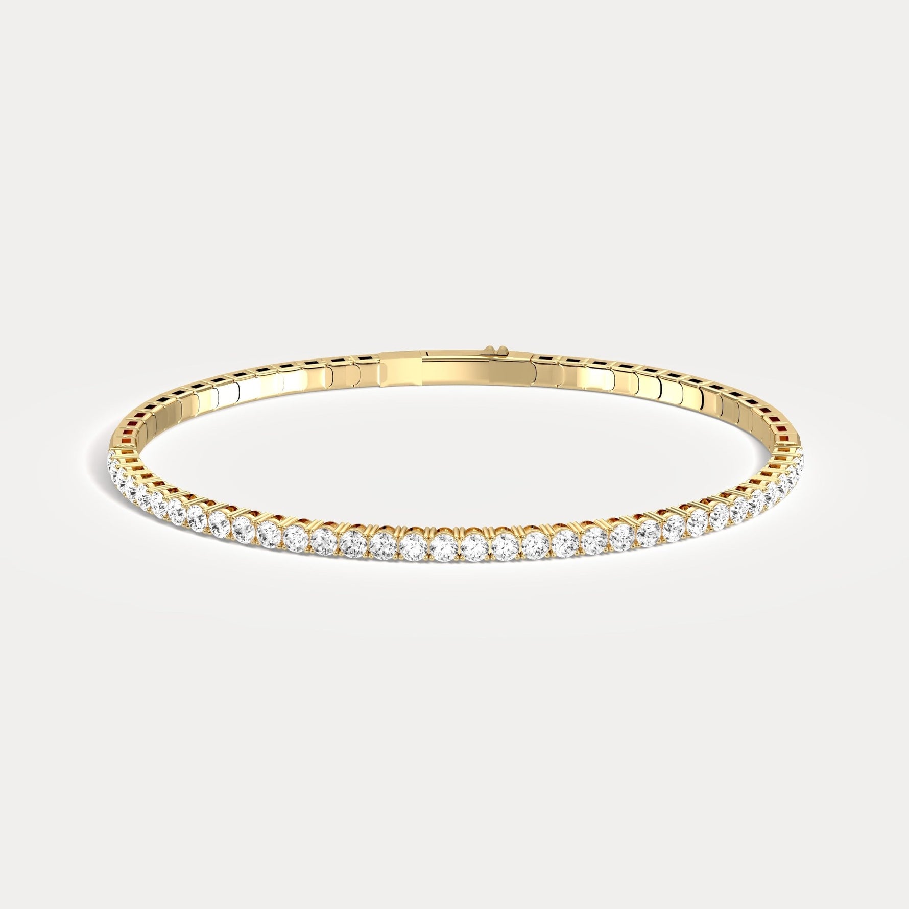 2.4CTW Lab - grown Diamond Ice Cube Flexible Bracelet In 14K Solid Gold - Bracelets