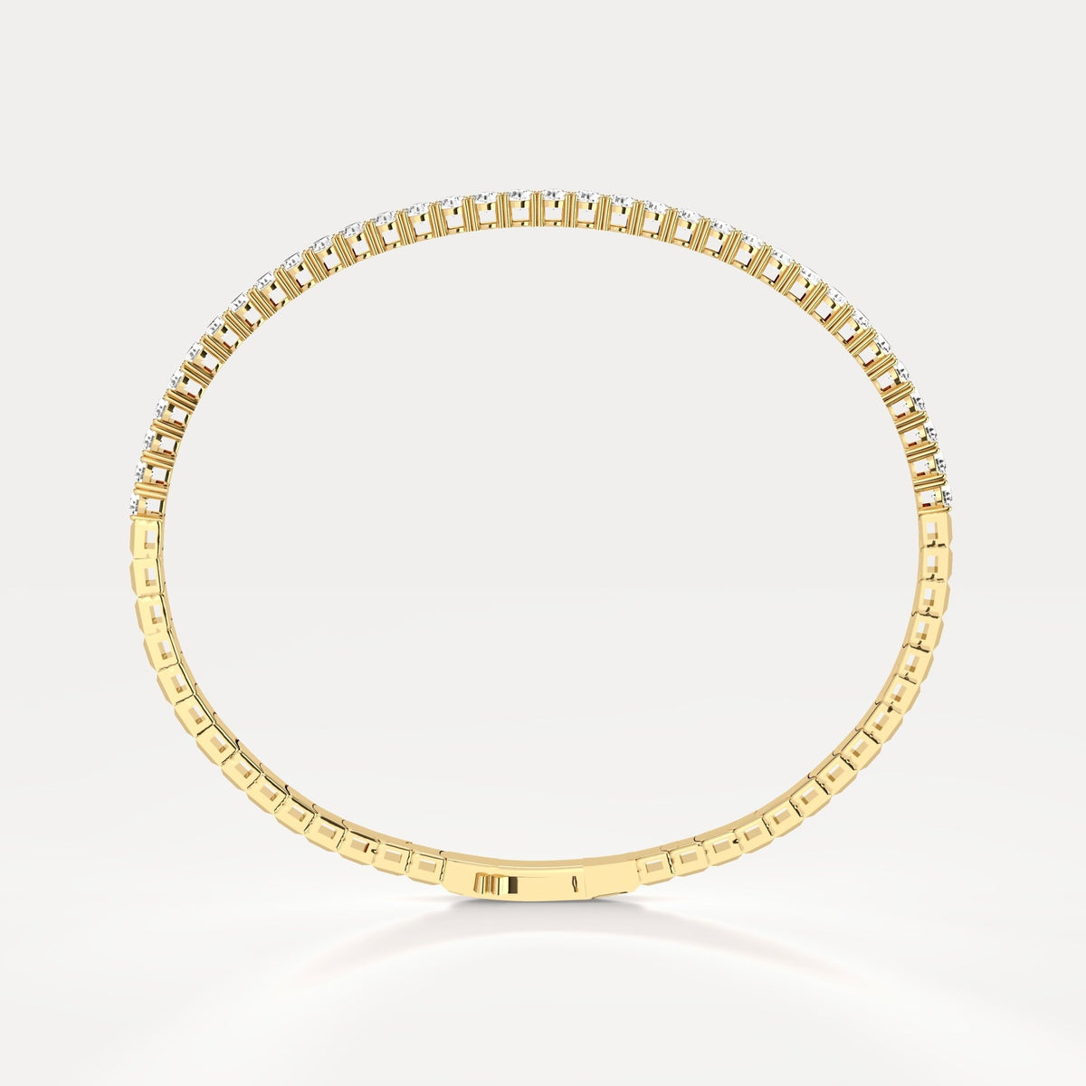 2.4CTW Lab - grown Diamond Ice Cube Flexible Bracelet In 14K Solid Gold - Bracelets