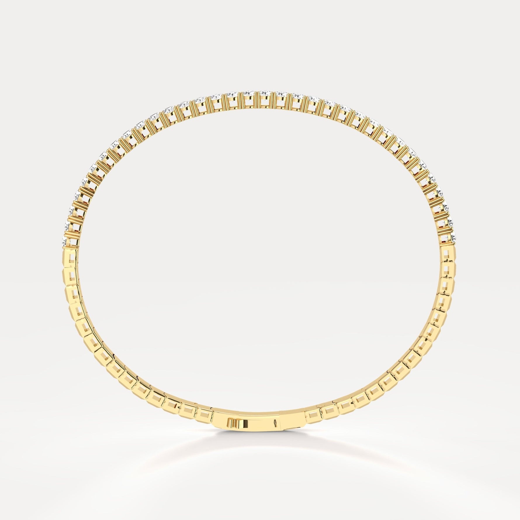 2.4CTW Lab - grown Diamond Ice Cube Flexible Bracelet In 14K Solid Gold - Bracelets