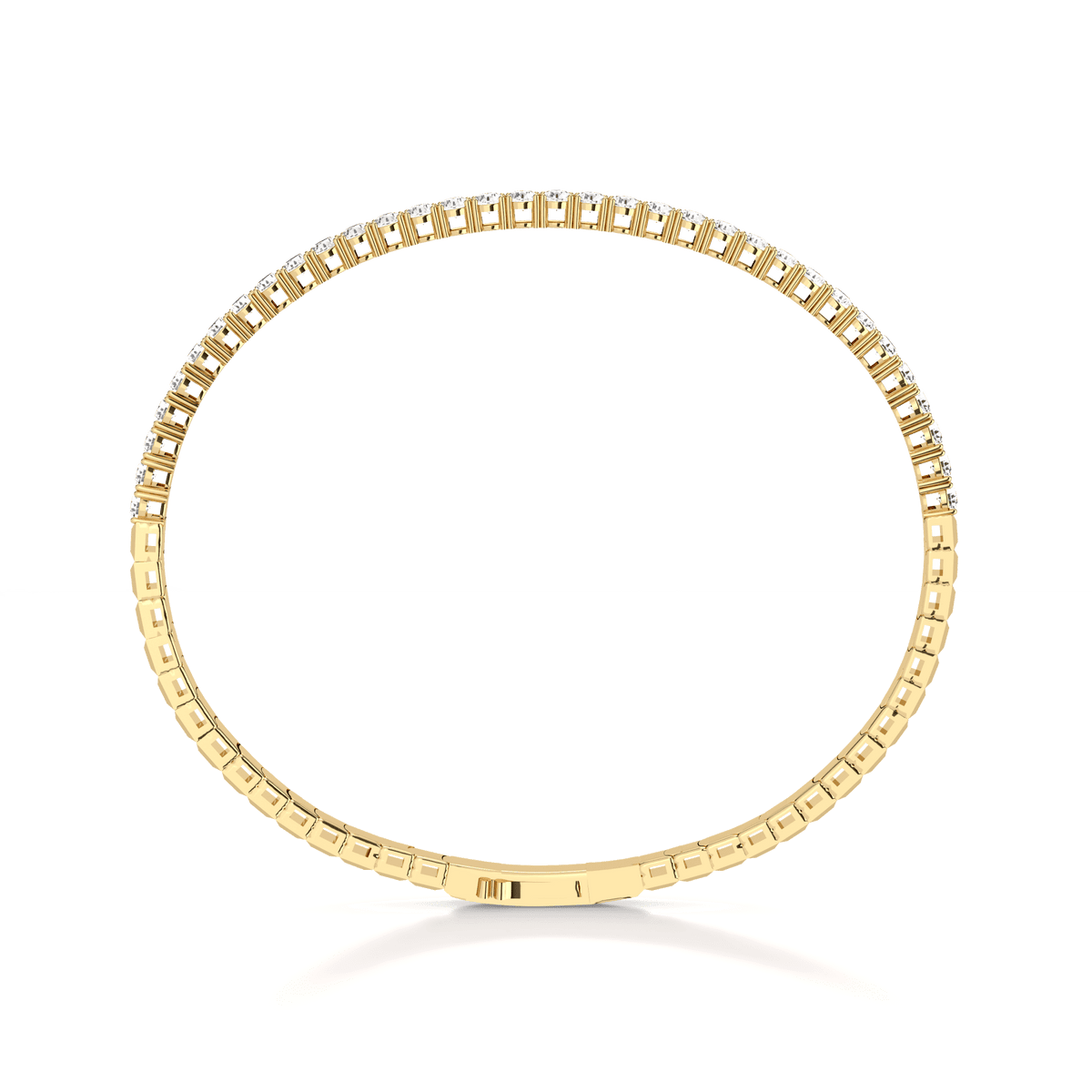 2.4CTW DEW Moissanite Cube Ice Flex Tennis Bracelet in Sterling Silver - Bracelets