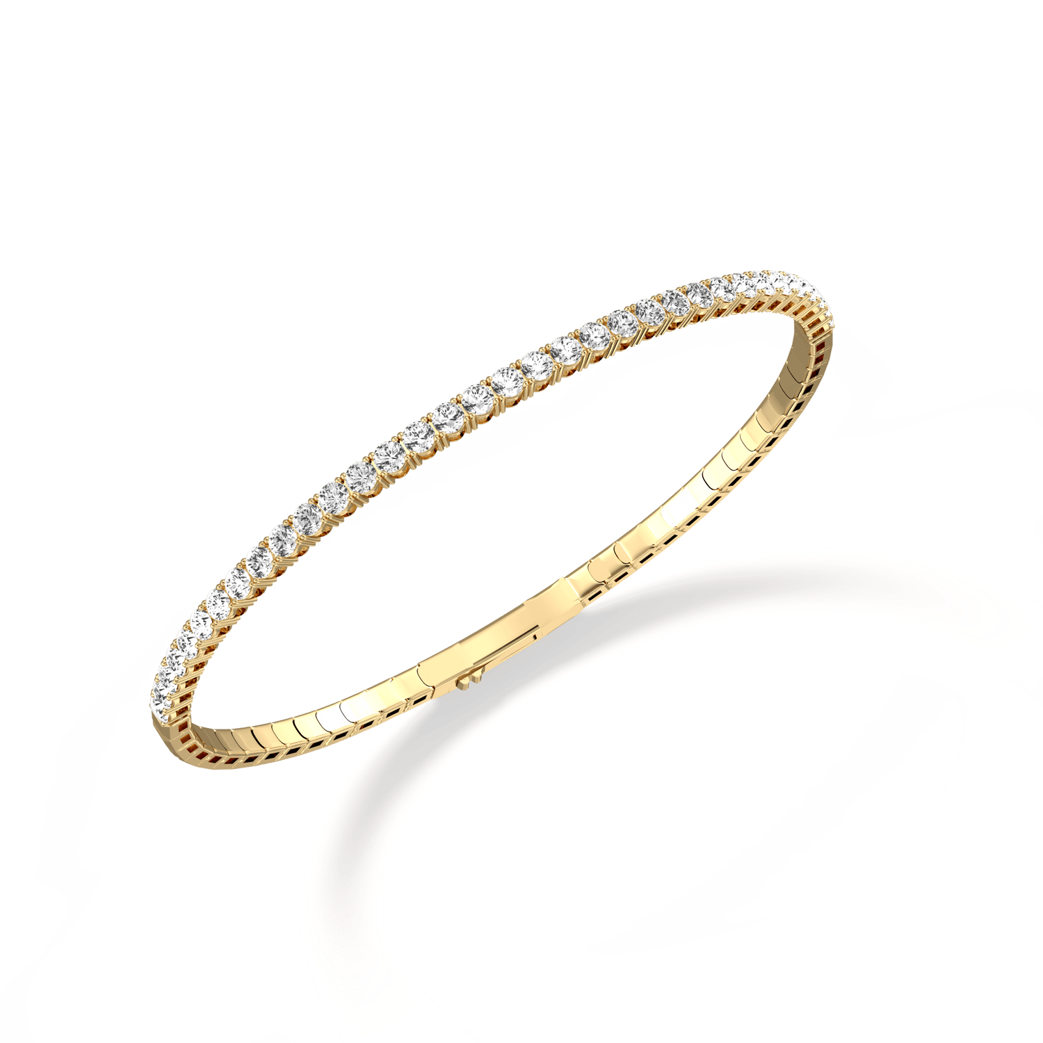 2.4CTW DEW Moissanite Cube Ice Flex Tennis Bracelet in Sterling Silver - Bracelets