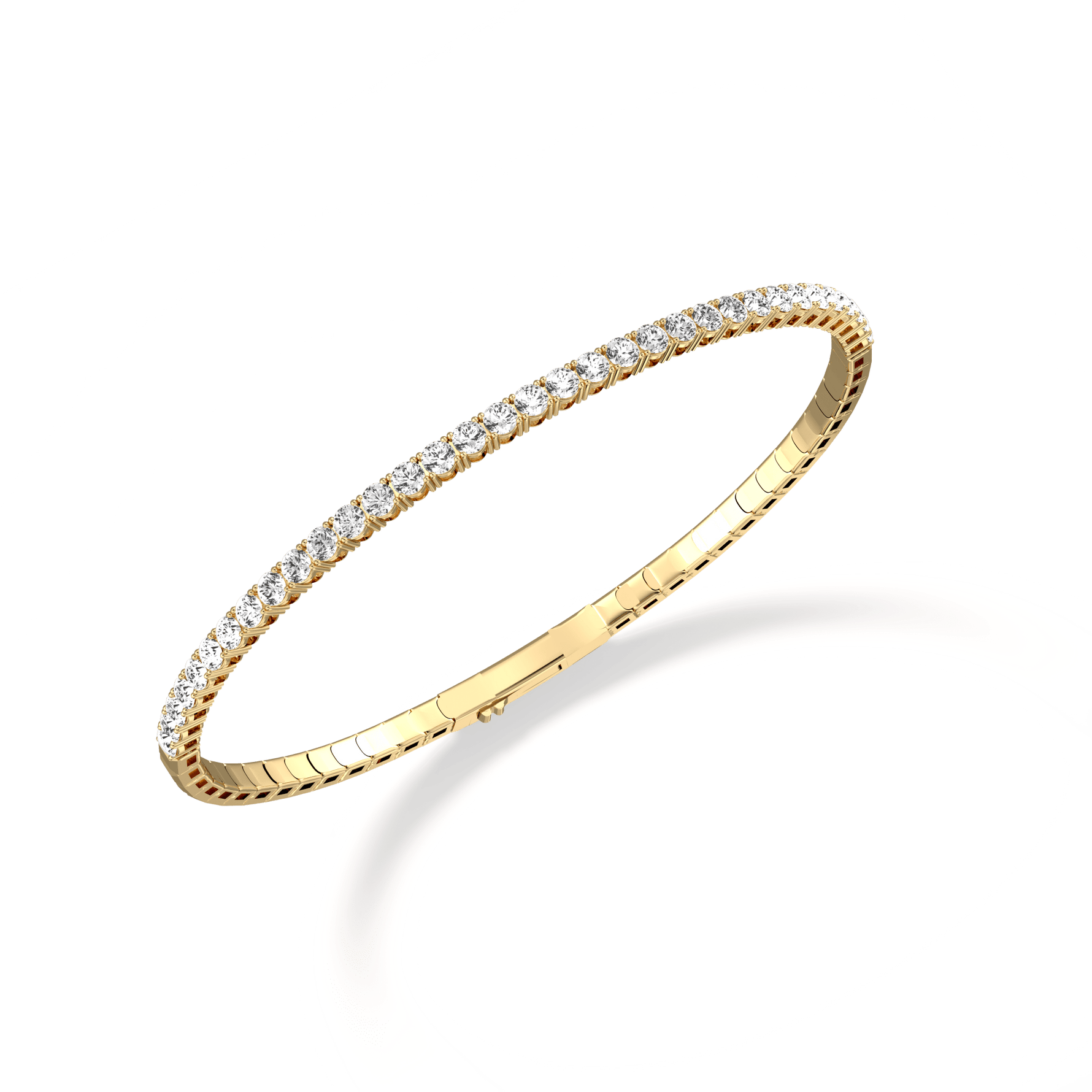 2.4CTW DEW Moissanite Cube Ice Flex Tennis Bracelet in Sterling Silver - Bracelets