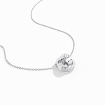 Double Ring Moissanite Pendant Necklace For Women - Necklaces