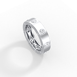 14K Gold Plated Eternity Wedding Band - 