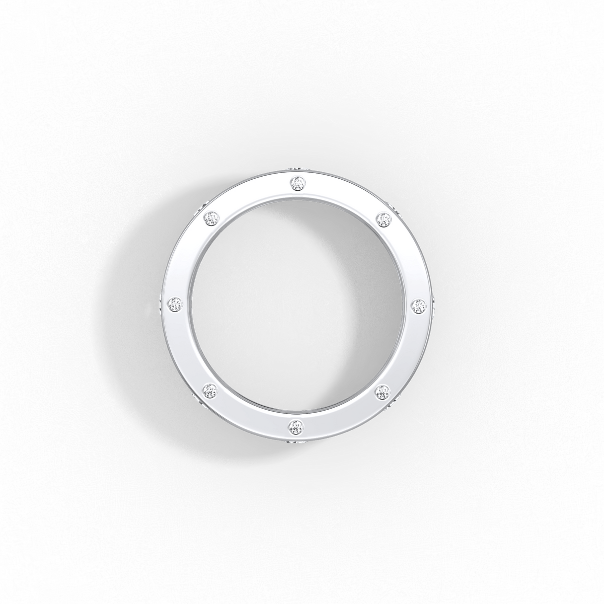 14K Gold Plated Eternity Wedding Band - 