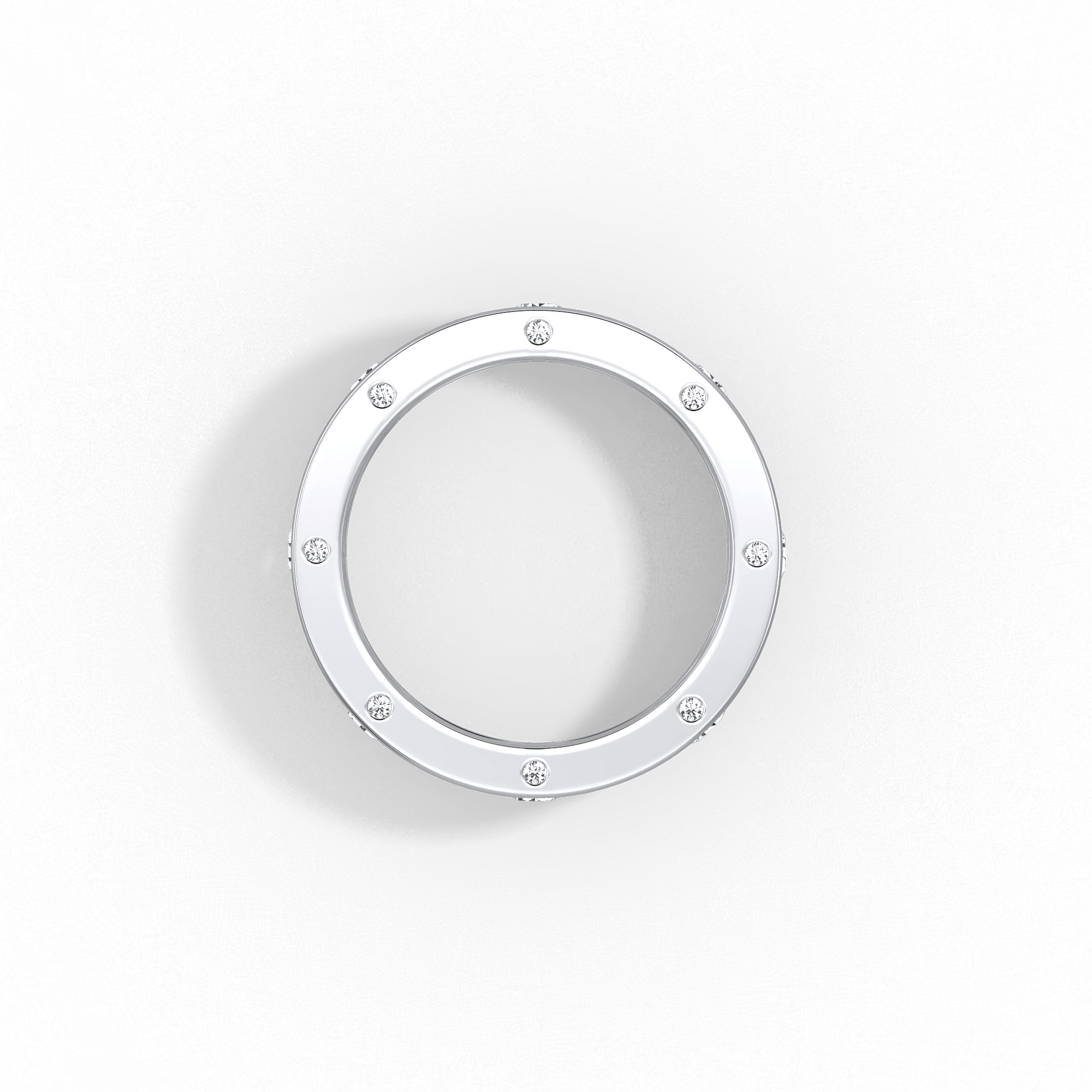 14K Gold Plated Eternity Wedding Band - 