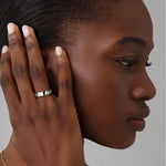 14K Gold Plated Eternity Wedding Band - 