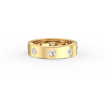14K Gold Plated Eternity Wedding Band - 