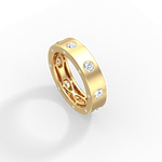 14K Gold Plated Eternity Wedding Band - 