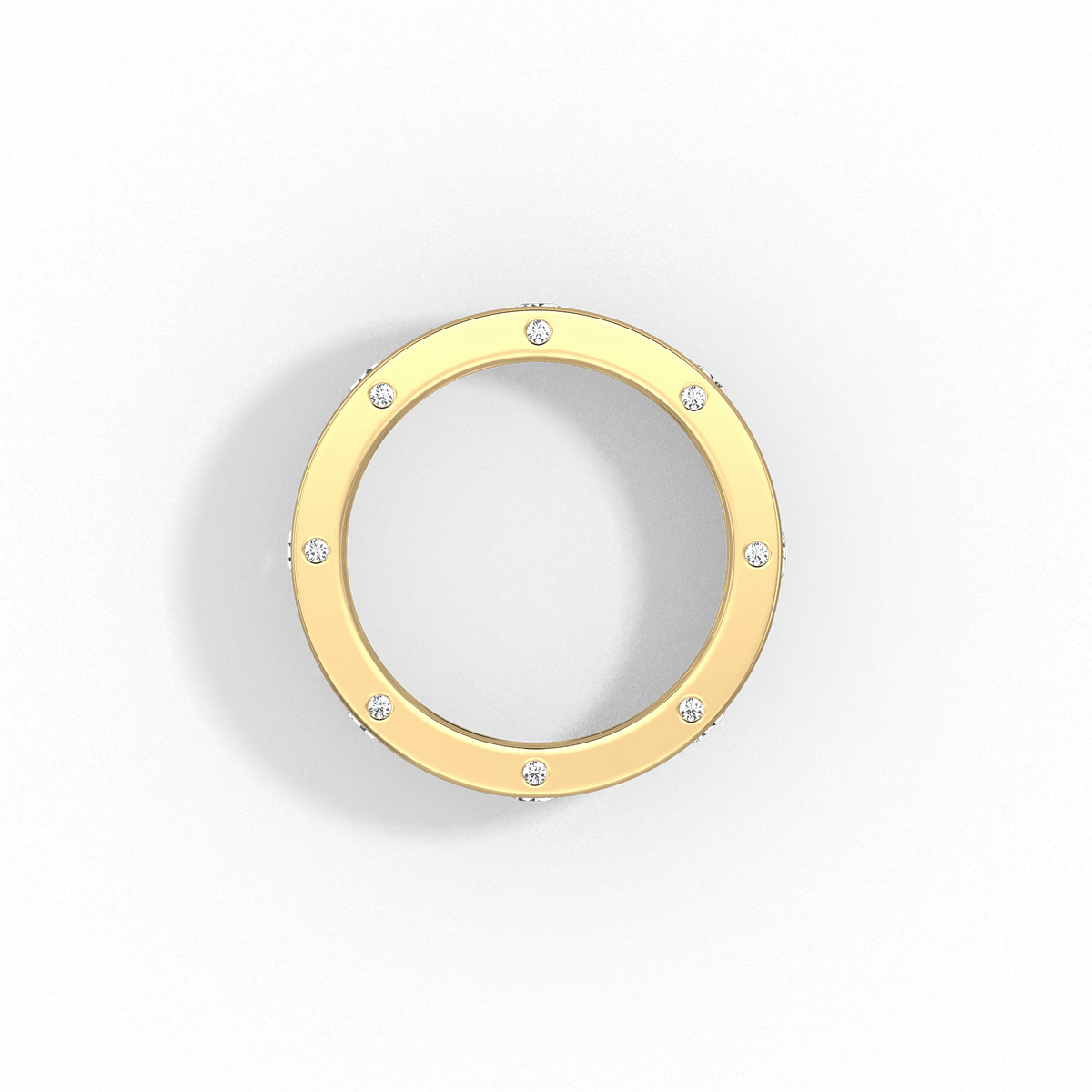 14K Gold Plated Eternity Wedding Band - 