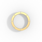 14K Gold Plated Eternity Wedding Band - 