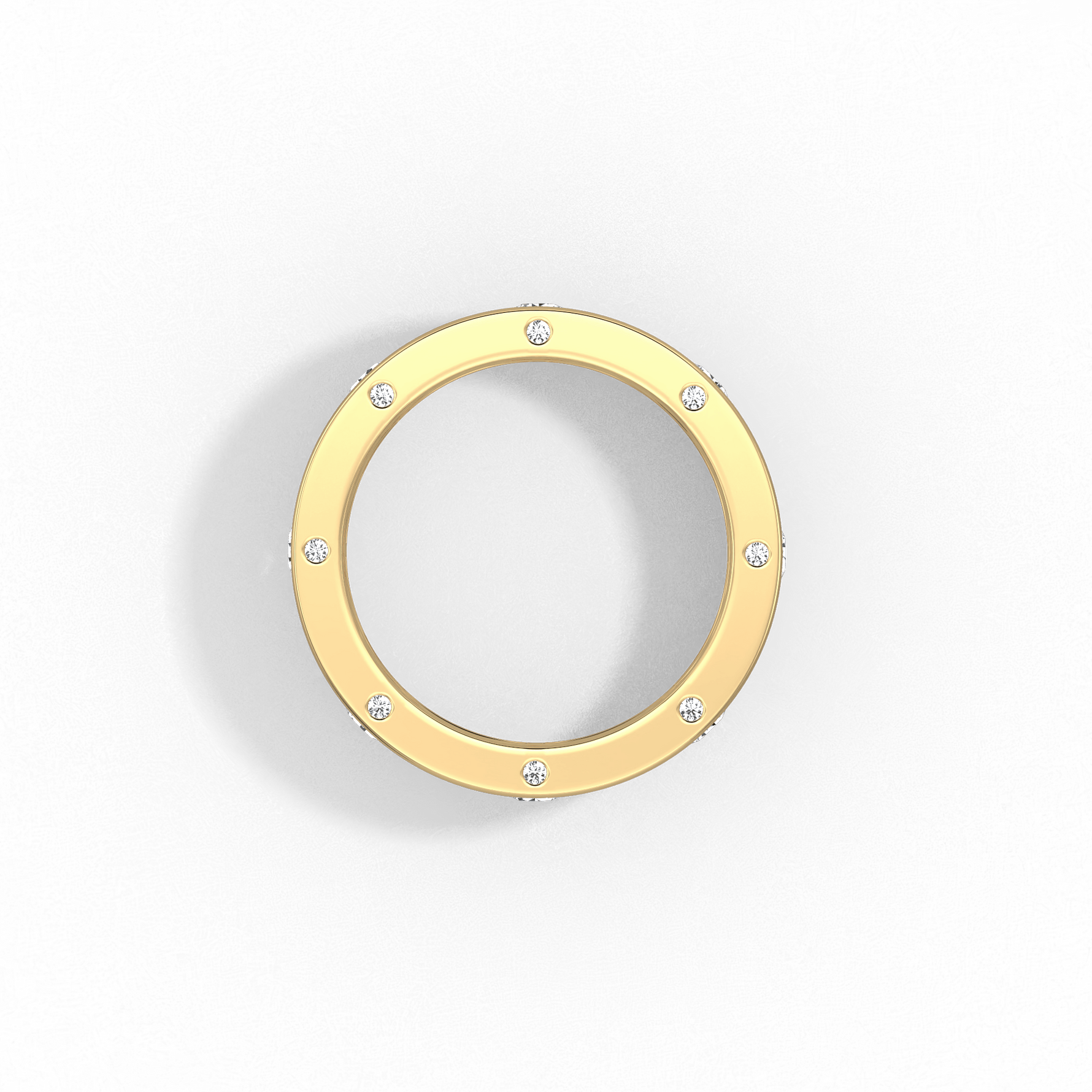 14K Gold Plated Eternity Wedding Band - 