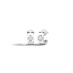 14K Gold Plated Moissanite Clover Hoop Earrings - Earrings