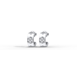 14K Gold Plated Moissanite Clover Hoop Earrings - 