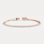 2Carat Lab - Grown Diamond Tennis Bracelet in 14K Gold/Platinum – Classic & Timeless - Bracelets